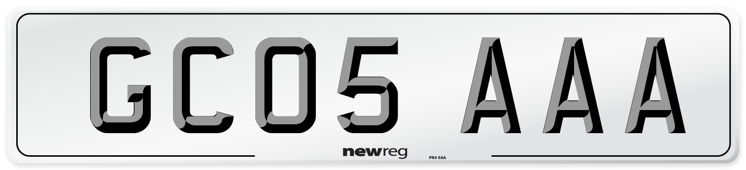 GC05 AAA Number Plate from New Reg